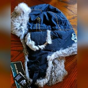 Mad Bomber Kids rabbit fur hat